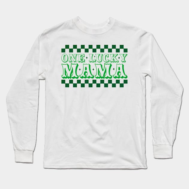 One Lucky Mama Long Sleeve T-Shirt by MZeeDesigns